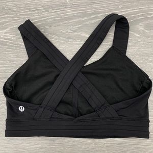 LULULEMON STASH TO DASH BRA - SIZE 4 BLACK